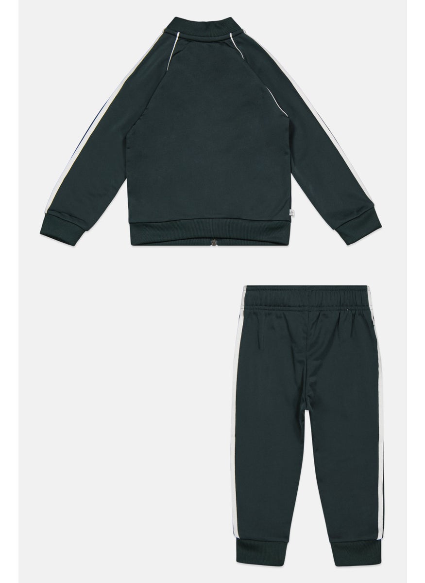 Kids Boy 2 Pcs Brand Logo Tracksuit Set, Green