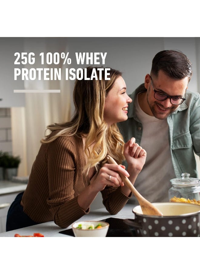 Zero Carb Whey Protein Isolate Powder with Vitamin C & Zinc for Immune Support, 25g Protein, & Keto Friendly - Cookies & Cream, 1 Lb , 15 Servings (454 G)
