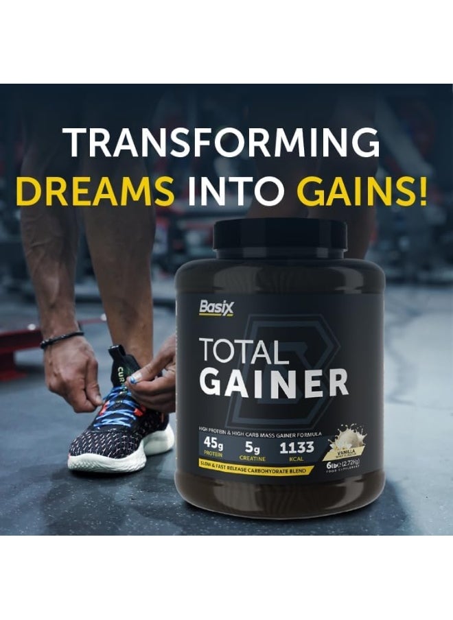 Total Gainer Vanilla Whip 6 lb Tub