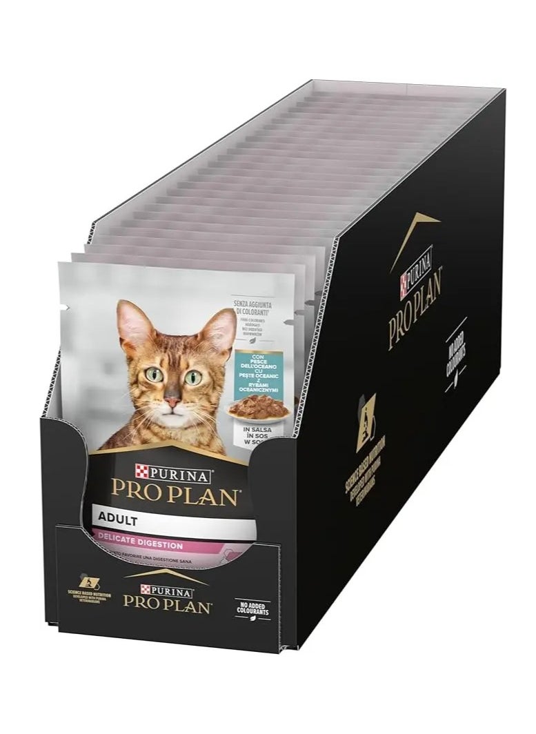 PRO PLAN DELICATE WET CAT FOOD WITH OCEANFISH GRILLED IN GRAVY 26 X 85G