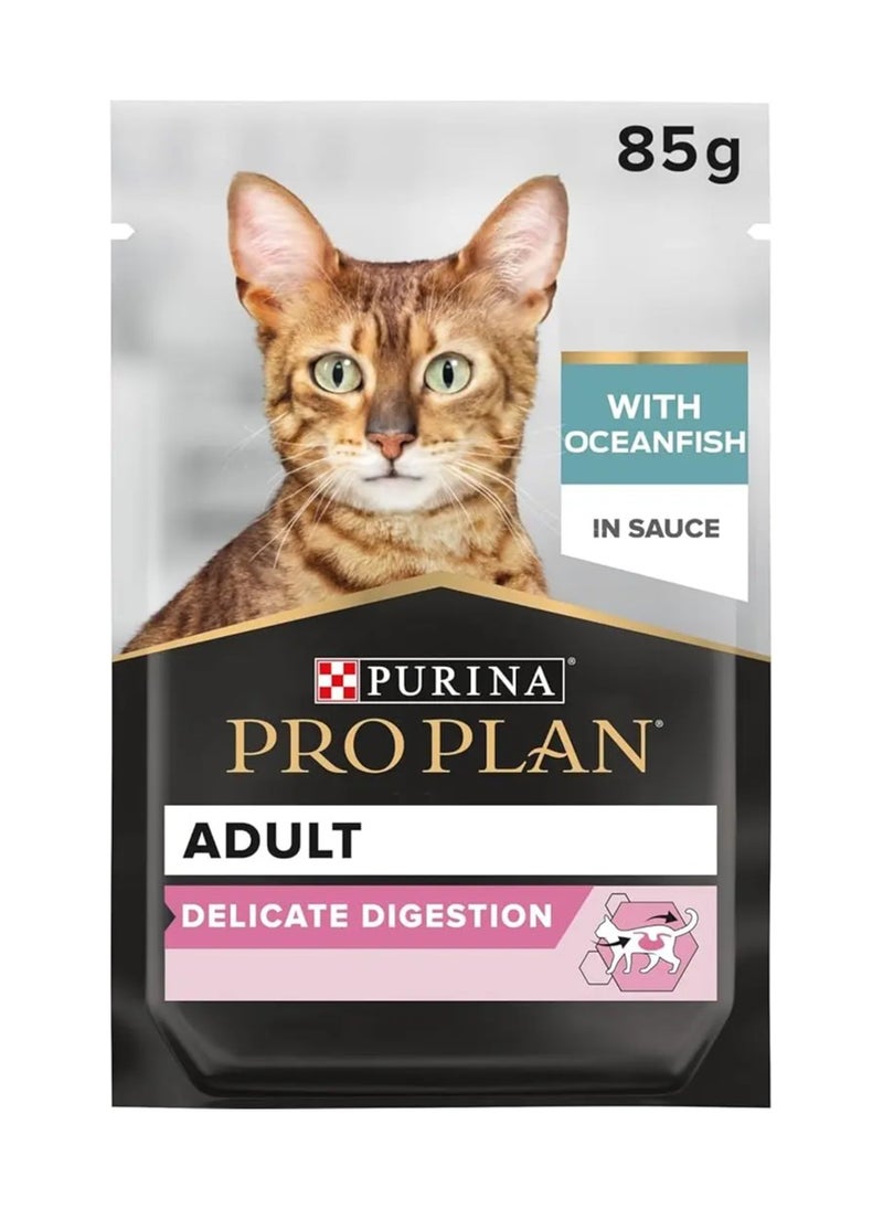 PRO PLAN DELICATE WET CAT FOOD WITH OCEANFISH GRILLED IN GRAVY 26 X 85G