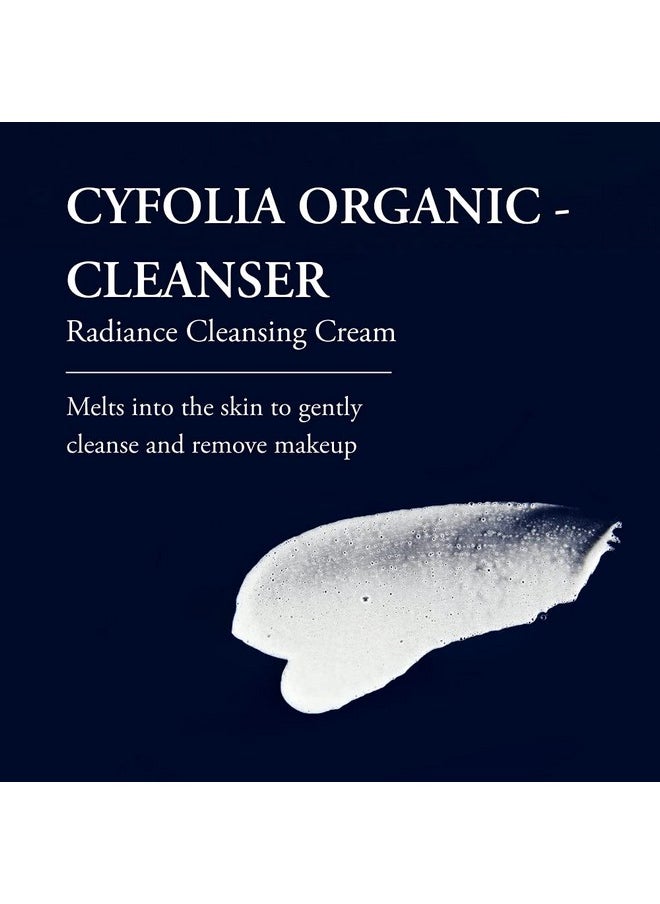 Phytomer Cyfolia Organic Cleansing Cream | Healthy, All-Natural Facial Cleanser | Certified Organic | Gentle Face Cleanser & Makeup Remover | Radiant, Glowing, Softer Skin | 150 ml