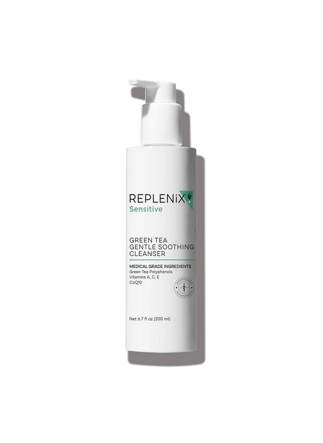 Replenix Green Tea Gentle Soothing Cleanser, Medical-Grade Face Wash for Sensitive Skin (6.7 fl. oz)