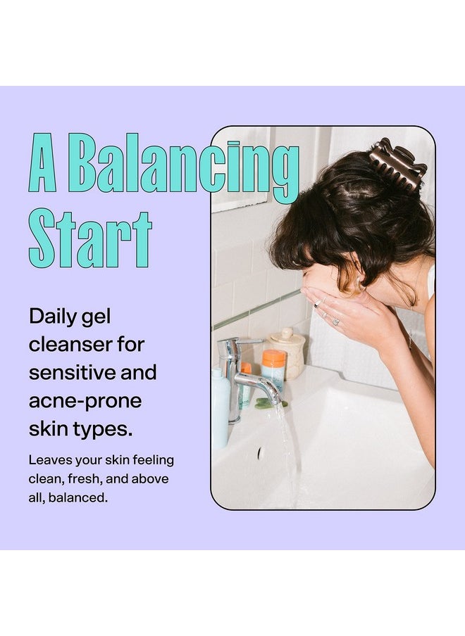 Bubble Skincare Fresh Start Gel Cleanser - Gentle Exfoliating Face Wash for Oily Skin - Formulated with Aloe Vera Juice + Caffeine to Protect and Soothe Complexion (125ml)
