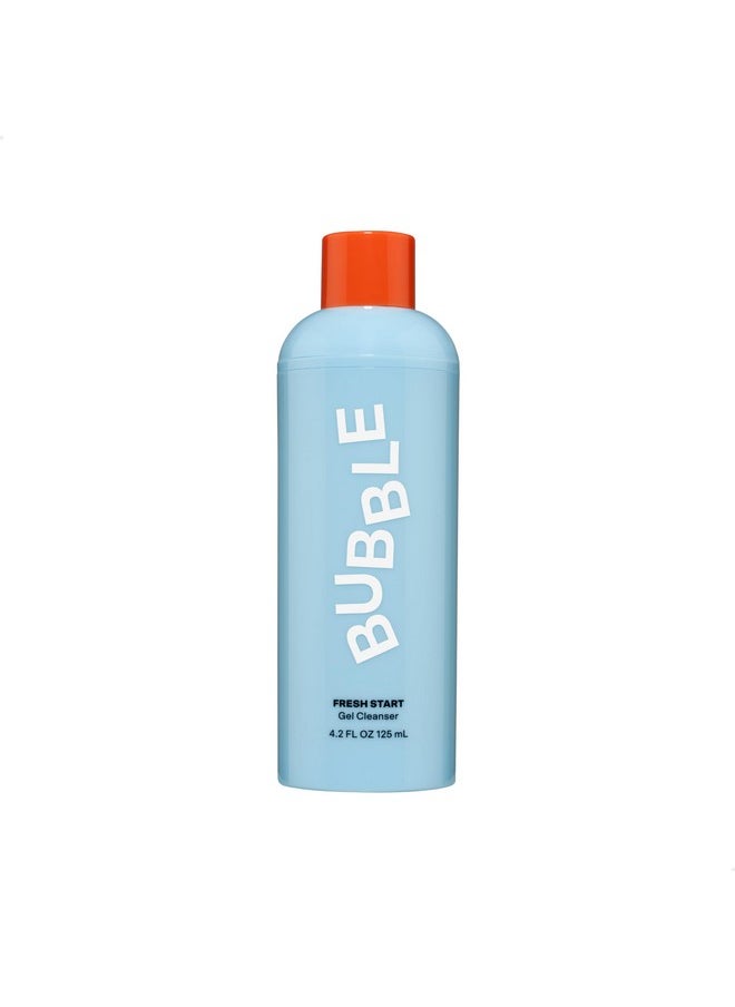 Bubble Skincare Fresh Start Gel Cleanser - Gentle Exfoliating Face Wash for Oily Skin - Formulated with Aloe Vera Juice + Caffeine to Protect and Soothe Complexion (125ml)