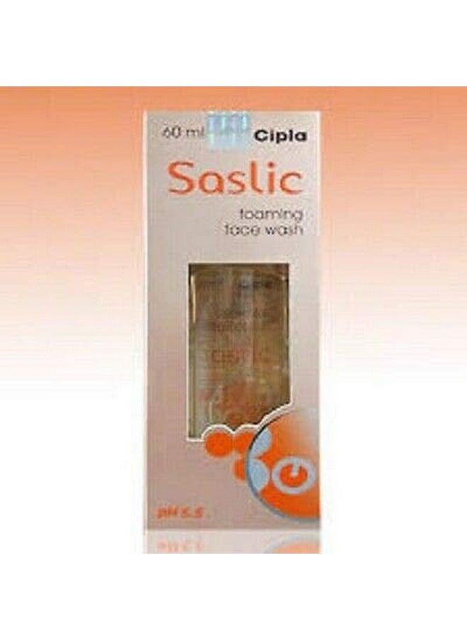 Cipla Saslic Foaming Face Wash | pH 5.5 | Salicylic acid | Acne Prone Skin | Oily skin | 60ml (Pack of 3)
