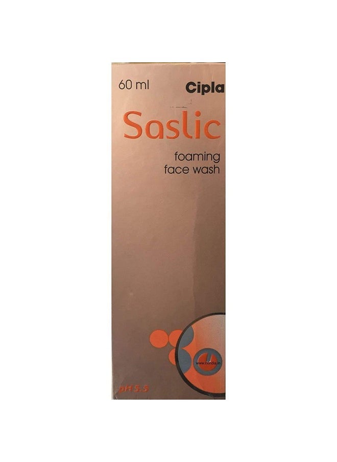 Cipla Saslic Foaming Face Wash | pH 5.5 | Salicylic acid | Acne Prone Skin | Oily skin | 60ml (Pack of 3)
