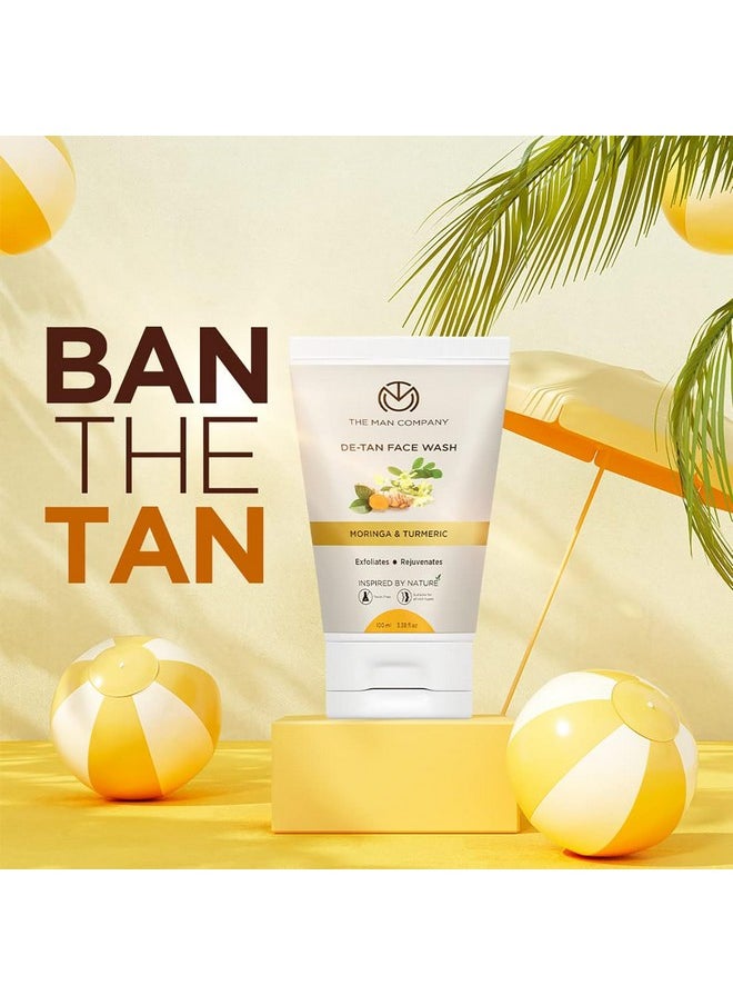 The Man Company De Tan Face Wash with Turmeric & Moringa Tan Removal, Oil Control & Deep Cleansing Blackheads Removal (100 ml (Pack of 1))