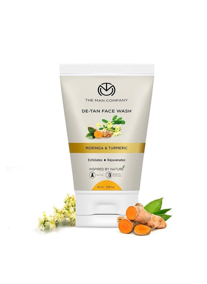 The Man Company De Tan Face Wash with Turmeric & Moringa Tan Removal, Oil Control & Deep Cleansing Blackheads Removal (100 ml (Pack of 1))