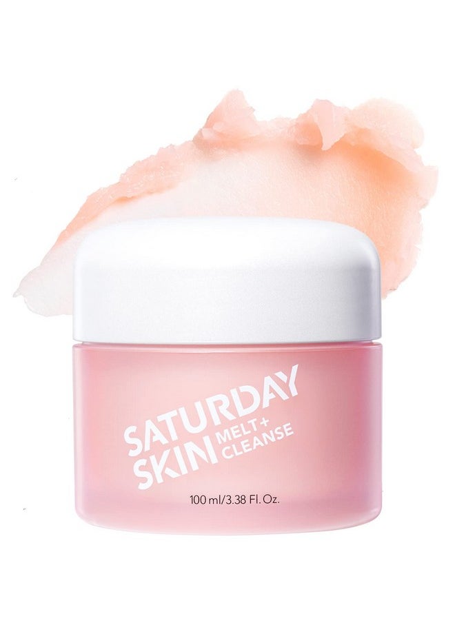 Saturday Skin Melt Cleanse Makeup Remover Balm Daily Cleansing Facial Balm to Oil Double Face Wash Vegan Remove Waterproof Makeup and Mascara