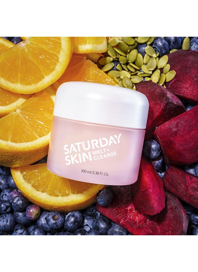Saturday Skin Melt Cleanse Makeup Remover Balm Daily Cleansing Facial Balm to Oil Double Face Wash Vegan Remove Waterproof Makeup and Mascara