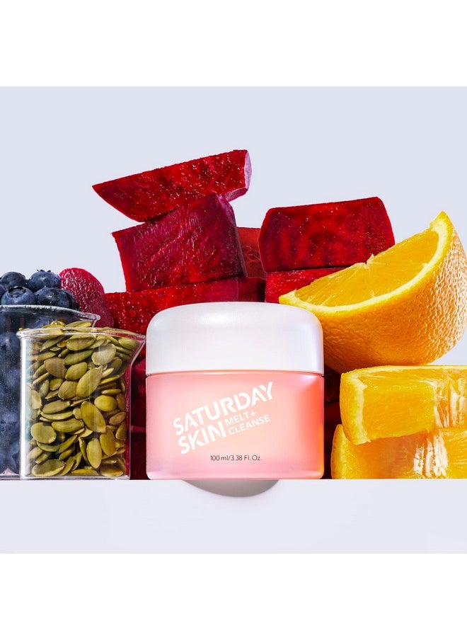 Saturday Skin Melt Cleanse Makeup Remover Balm Daily Cleansing Facial Balm to Oil Double Face Wash Vegan Remove Waterproof Makeup and Mascara