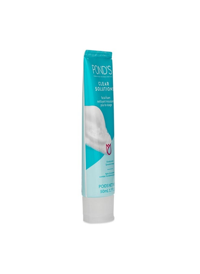 Pond's Clear Solution, Foaming Face Wash, Removes Excess Oil, Face Cleanser, 1.7 Fl Oz (Pack of 3)