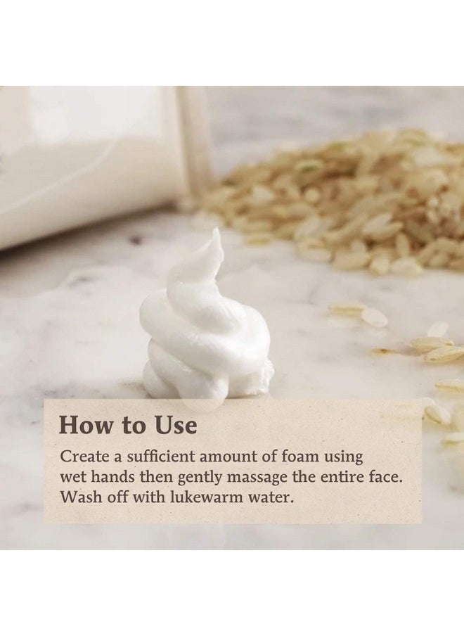 SKINFOOD Rice Daily Scrub Foam 5.07 oz. (150ml) - Hypoallergenic Micro Fine Rice Bran Facial Scrub Foaming Cleanser, Skin Exfoliating with Dense Foam - Exfoliating Face Scrub - Sensitive Skin Scrub