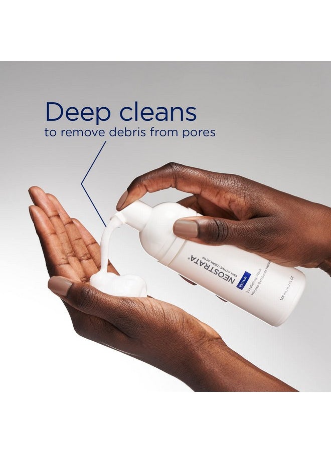 NEOSTRATA Exfoliating Wash Revitalizing Foaming Facial Cleanser with Polyhydroxy Acid For All Skin Types Soap-Free Fragrance-Free, 4.2 Fl Oz (Pack of 1)