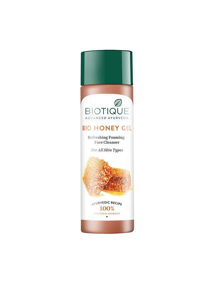 Biotique Bio Honey Gel Refreshing Foaming Face Cleanser, 120 ml/4.05Fl.Oz.