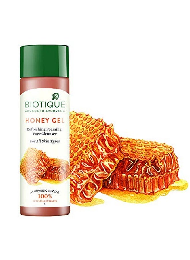 Biotique Bio Honey Gel Refreshing Foaming Face Cleanser, 120 ml/4.05Fl.Oz.