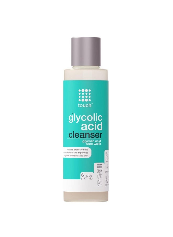 10% Glycolic Acid Face Wash - Exfoliating, Non Drying & Foaming AHA Cleanser - Anti-Aging, Skin Tone & Texture, Wrinkles, Pores, Blackheads - Sulfate Free, Oil Free, & Low PH - 6 oz.