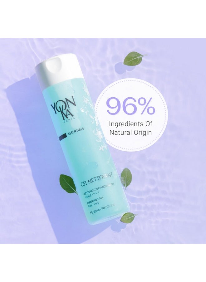 Yonka Gel Face Cleanser, Gentle Foaming Face Wash and Makeup Remover, Natural Plant-Based Formula to Cleanse Pores and Balance Skins pH, Acne Prone and Oily Skin, Paraben-Free, 6.8 Fl Oz
