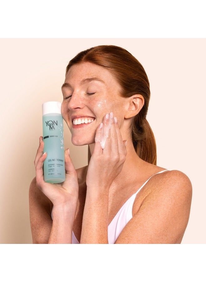 Yonka Gel Face Cleanser, Gentle Foaming Face Wash and Makeup Remover, Natural Plant-Based Formula to Cleanse Pores and Balance Skins pH, Acne Prone and Oily Skin, Paraben-Free, 6.8 Fl Oz
