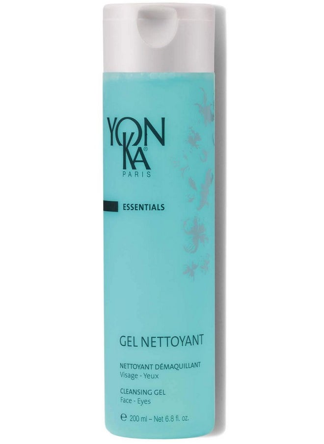 Yonka Gel Face Cleanser, Gentle Foaming Face Wash and Makeup Remover, Natural Plant-Based Formula to Cleanse Pores and Balance Skins pH, Acne Prone and Oily Skin, Paraben-Free, 6.8 Fl Oz