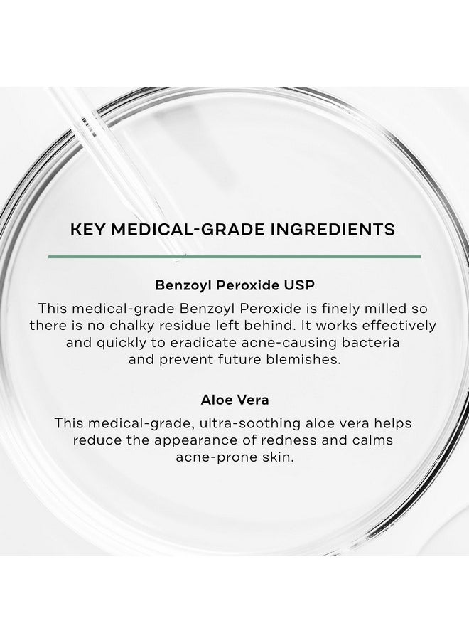 Replenix BP 10% Acne Wash + Aloe Vera, Oil-Free Benzoyl Peroxide Face Cleanser with Medical-Grade Ingredients for Acne-Prone Skin (6.7 fl. oz)