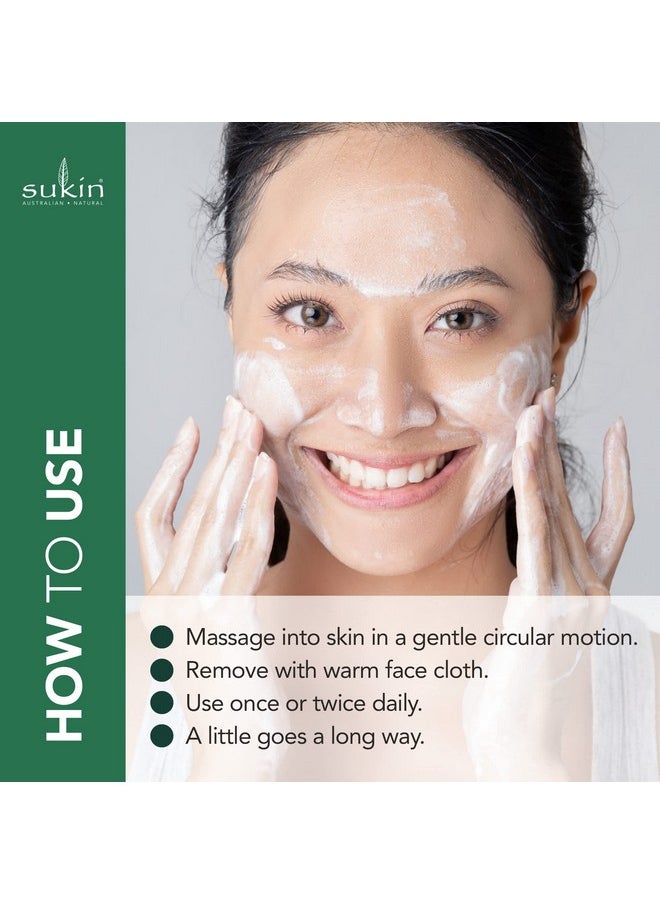 Sukin Foaming Facial Cleanser Pump, Gentle Gel Cleanser with Green Tea, Aloe Vera & Chamomile to Purify, Soothe & Tighten Skin, 4.23 Fl Oz