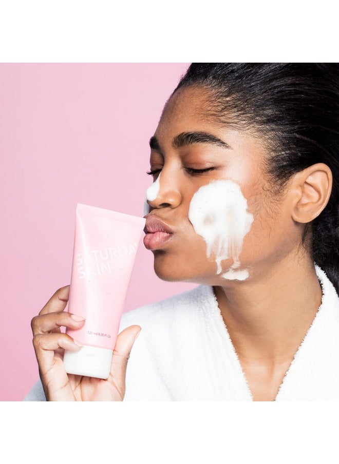 Saturday Skin Face Cleanser Hydrating Foam Cleanser Natural ingredients Anti-aging | Makeup Remover and Face Wash | Fragrance Free Ideal for Sensitive, Dry Skin Korean Skincare