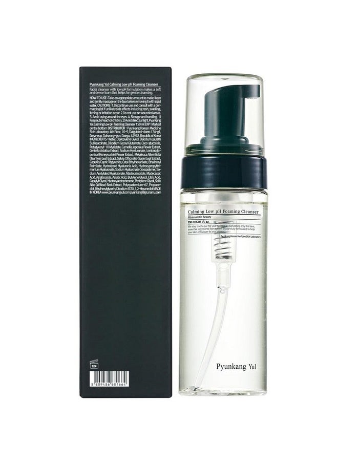 Pyunkang Yul Calming Low pH Foaming Cleanser | Daily Face Wash & Makeup Remover with Tea Tree, Centella Asiatica, 5 Hyaluronic Acids that Removes Dead Skin Cells, Hydrates Skin - 150ml 5.07 Fl.Oz.