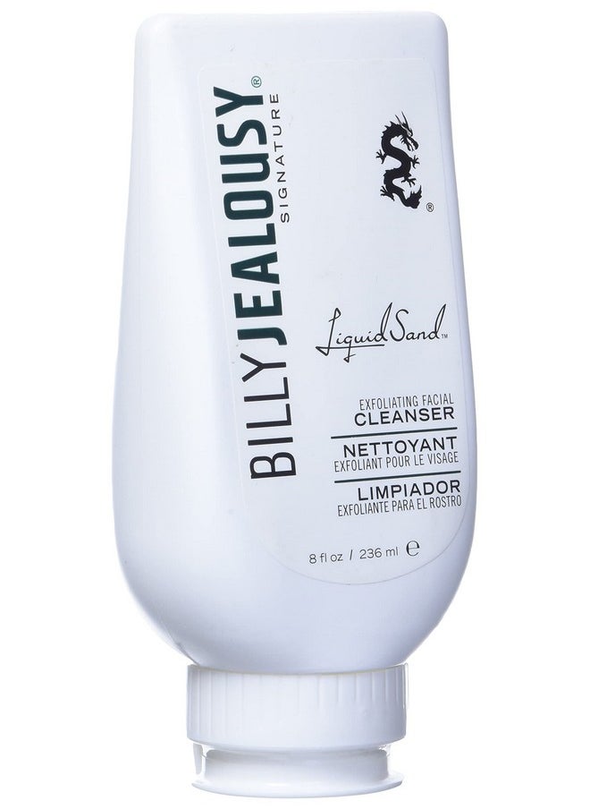 Billy Jealousy LiquidSand Exfoliating Face Cleanser for All Skin Types, Mens Face Wash for Daily Exfoliation of Dead Skin Cells & Grime, Cleans, Softens & Nourishes Skin, 33.8 Fl Oz
