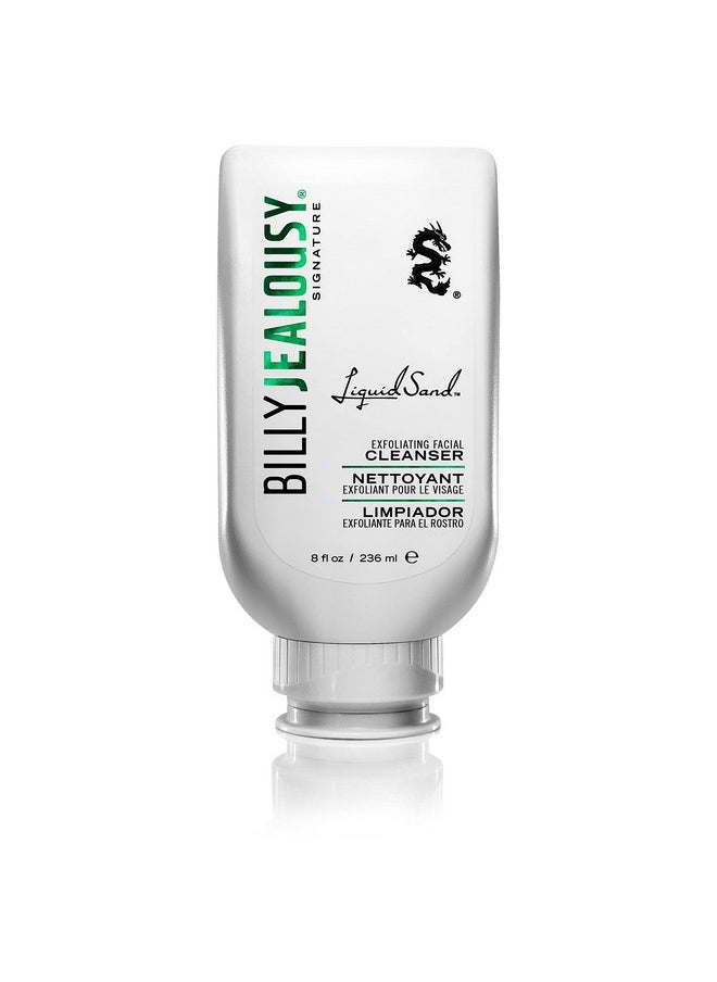 Billy Jealousy LiquidSand Exfoliating Face Cleanser for All Skin Types, Mens Face Wash for Daily Exfoliation of Dead Skin Cells & Grime, Cleans, Softens & Nourishes Skin, 33.8 Fl Oz