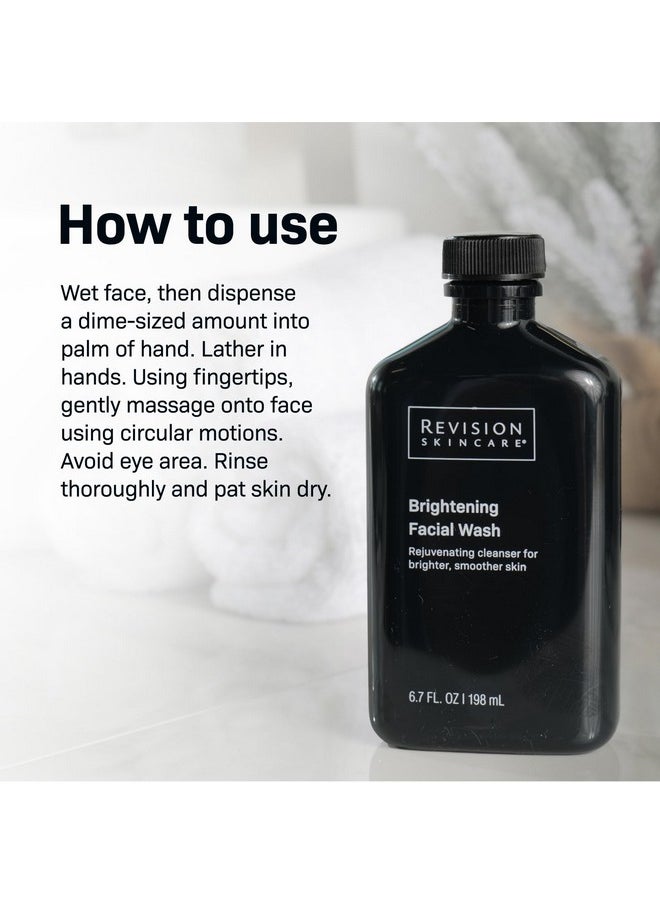 Revision Skincare Brightening Facial Wash, Exfoliating Face Cleanser with Vitamin C and Vitamin E, 6.7 fl oz