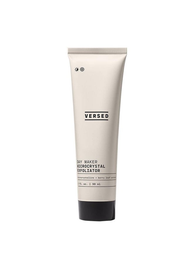 Versed Day Maker Microcrystal Exfoliating Cleanser - Creamy Facial Wash Helps Clear Dead Skin Cells - Microcrystalline, Biodegradable Alternative to Microbeads - Vegan (3 fl oz)