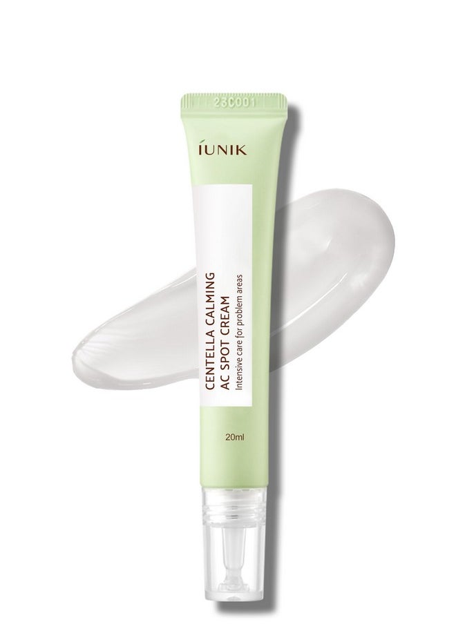 IUNIK 81% Concentrated Centella Calming Gel Acne Spot Cream w/AHA BHA PHA Salicylic Acid Niacinamide Tea Tree Oil-Free Blemish Pimple Lightweight for Adults & Teens .67 Oz Sensitive Acne-prone skin
