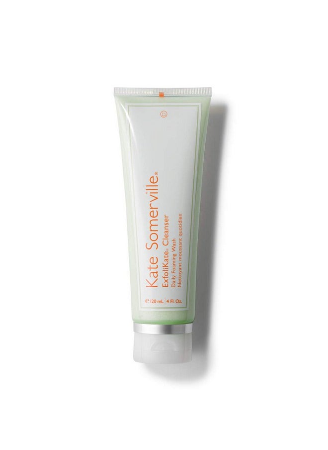 Kate Somerville ExfoliKate Cleanser - Daily Exfoliating Foaming Face Wash - Clinically Formulated Glycolic Acid and Lactic Acid Gentle Facial Scrub, 4 Fl Oz