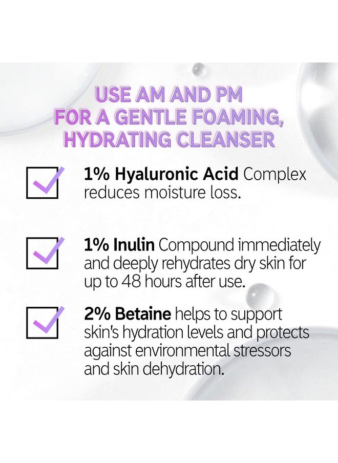 The INKEY List Hyaluronic Acid Cleanser, Daily Hydrating Face Cleanser, Helps Hydrate Skin and Lock In Moisture, Removes Makeup, For All Skin Types, 5 fl oz