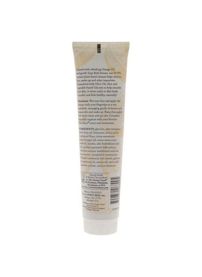 Burt's Bees Orange Essence Facial Cleanser, Sulfate-Free Face Wash, 4.3 Ounces