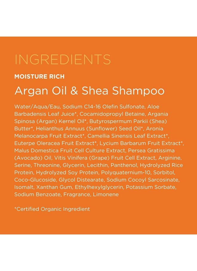 Andalou Naturals Argan Oil & Shea Moisture Rich Shampoo, Orange, 11.5 Ounce