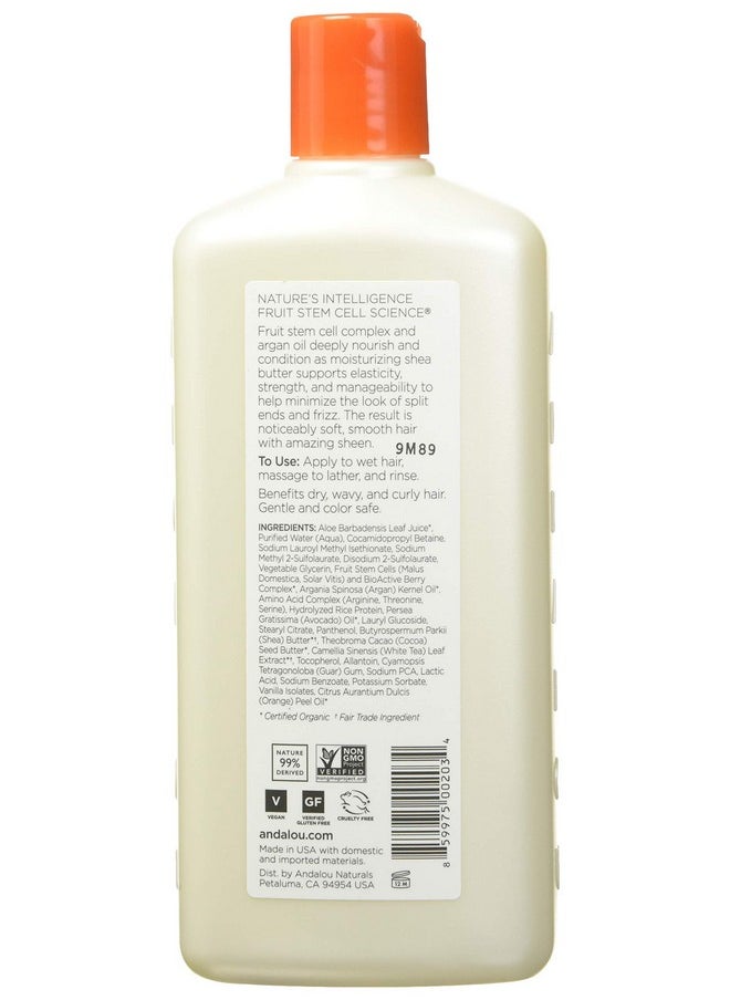 Andalou Naturals Argan Oil & Shea Moisture Rich Shampoo, Orange, 11.5 Ounce