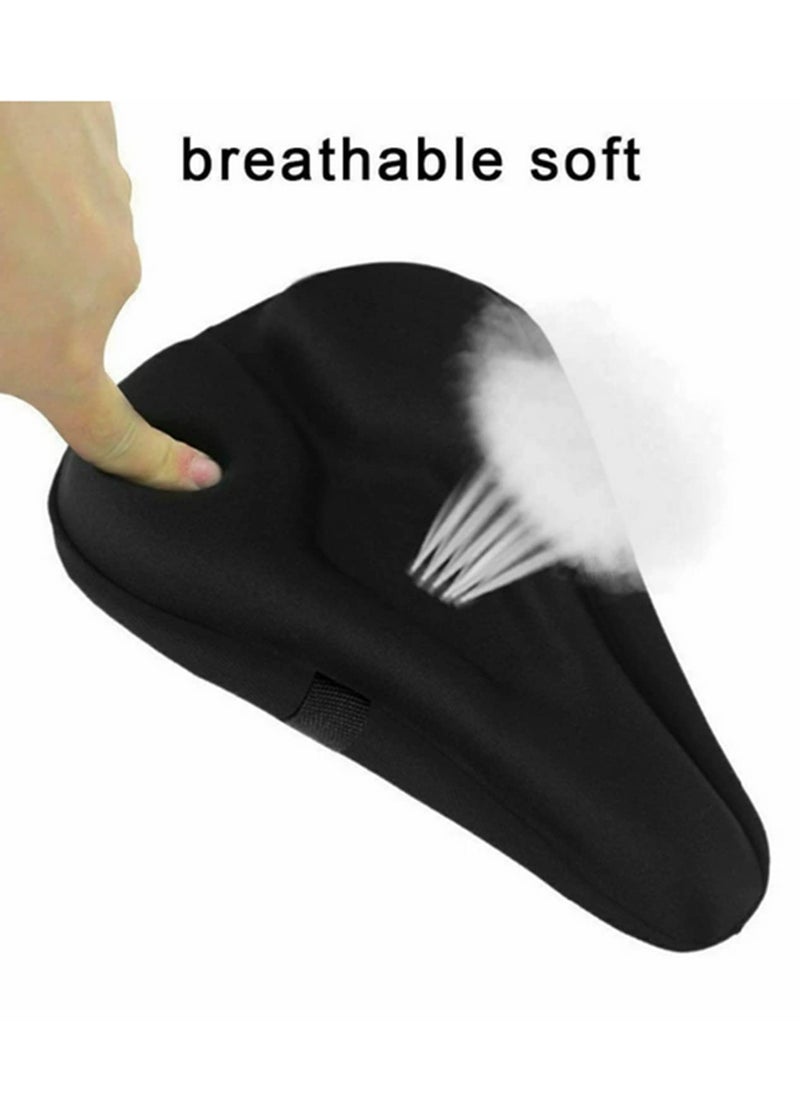 1PCS 3D Soft Thickened Gel Bicycle Seat Cover Breathable, Anti-Slip Mountain Bike Saddle Cushion Pad for Long-Distance Riding-29x19x2.9cm