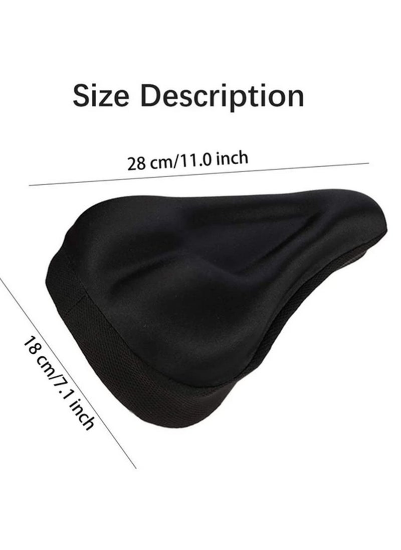 1PCS 3D Soft Thickened Gel Bicycle Seat Cover Breathable, Anti-Slip Mountain Bike Saddle Cushion Pad for Long-Distance Riding-29x19x2.9cm