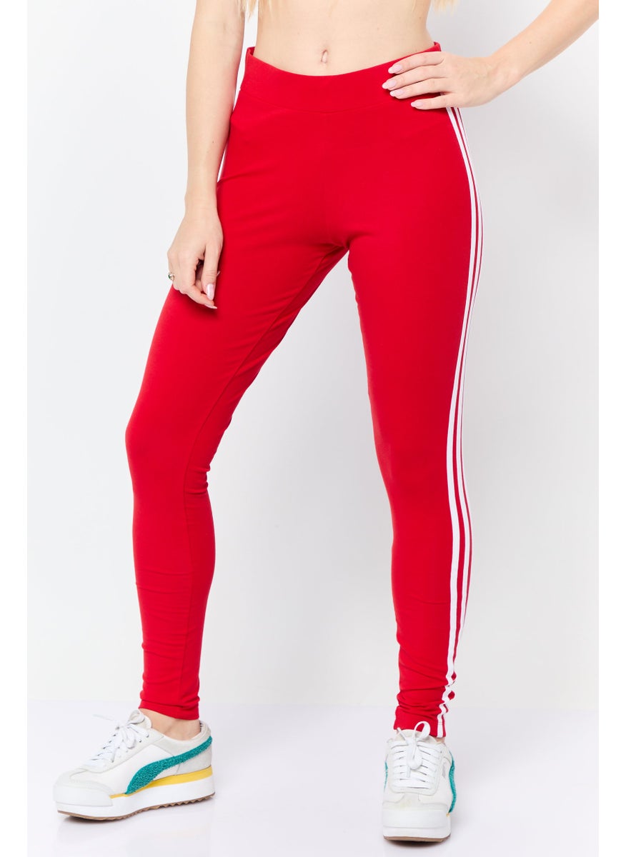 Women Sportswear Fit Training Leggings, Red