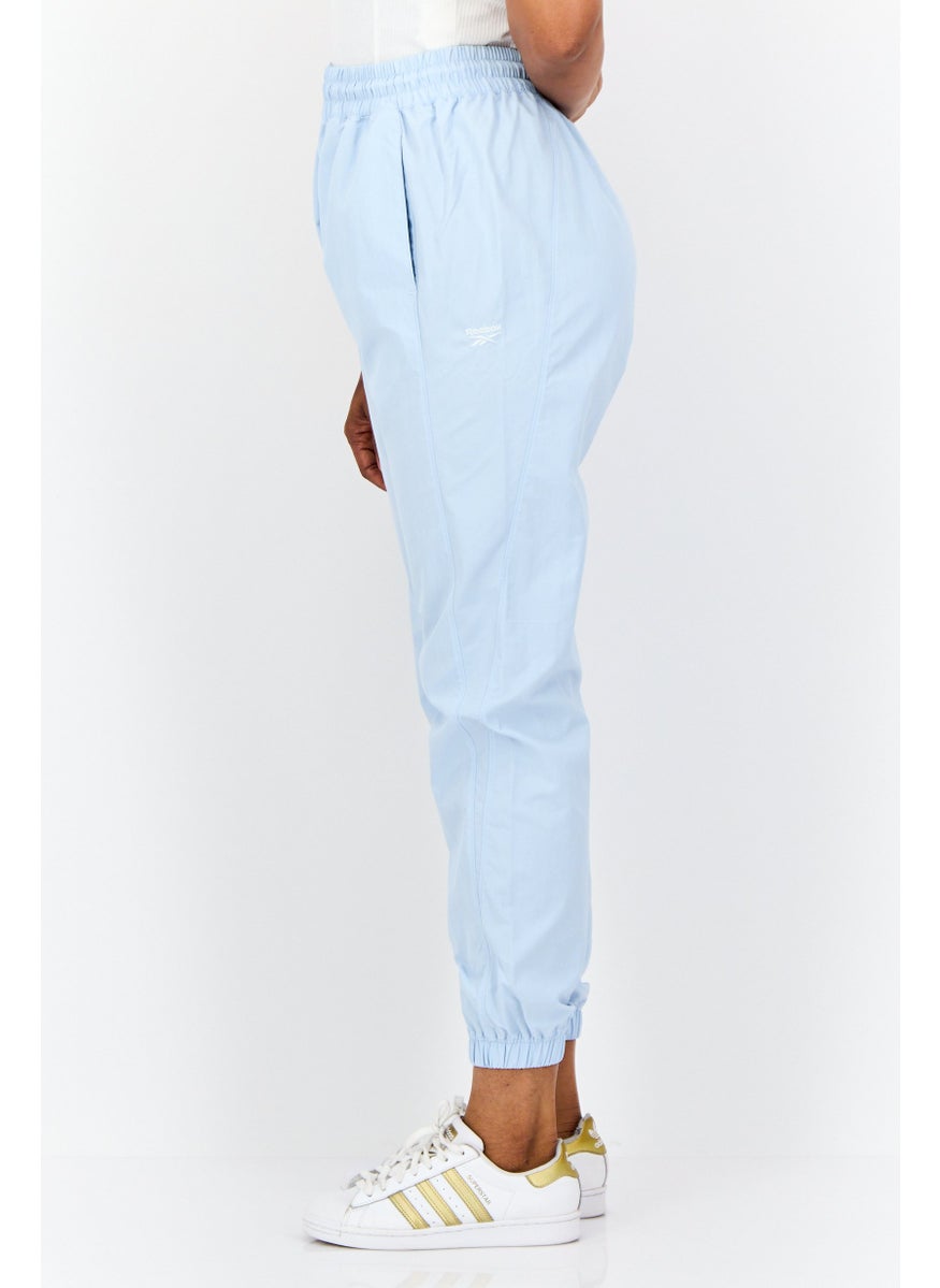 Women Sportswear Fit Drawstring Training Track Pants, Blue