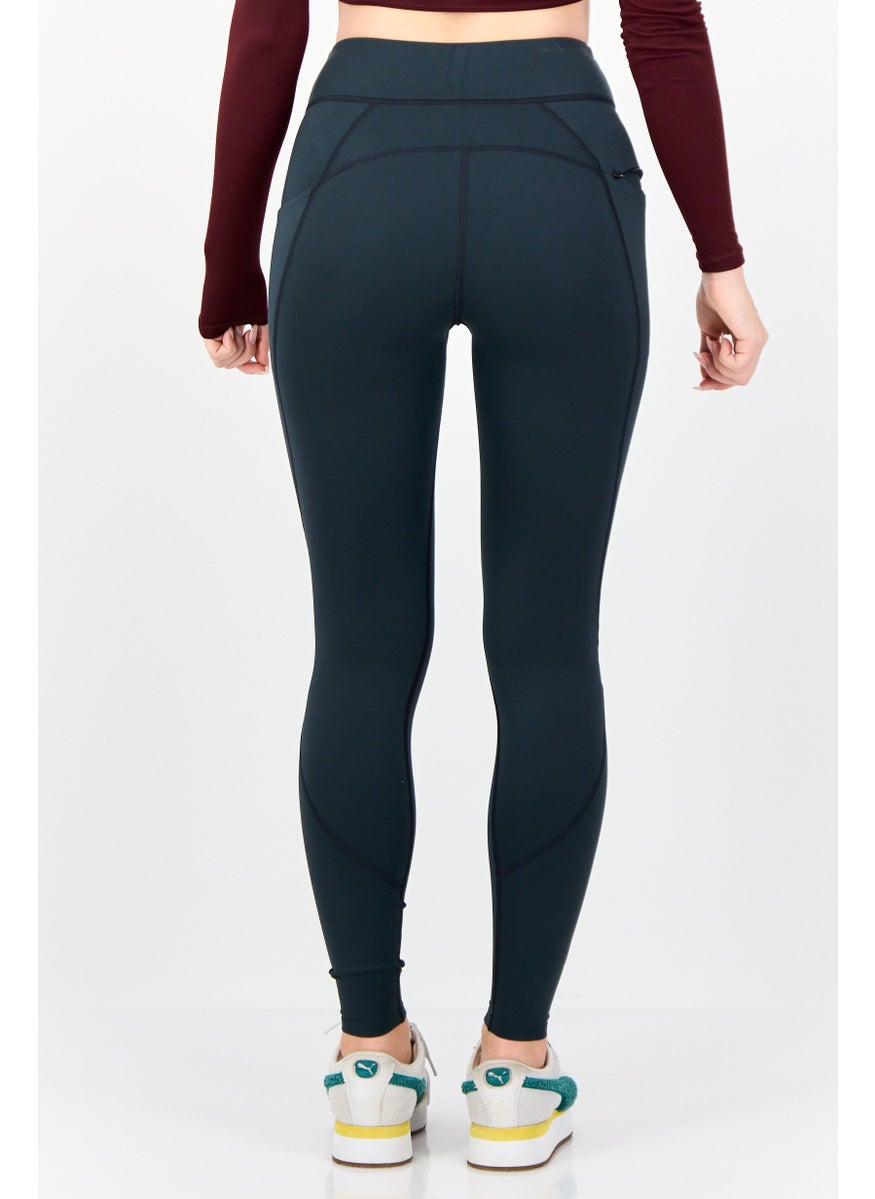 Women Sportswear Fit Brand Logo Training Leggings, Grey