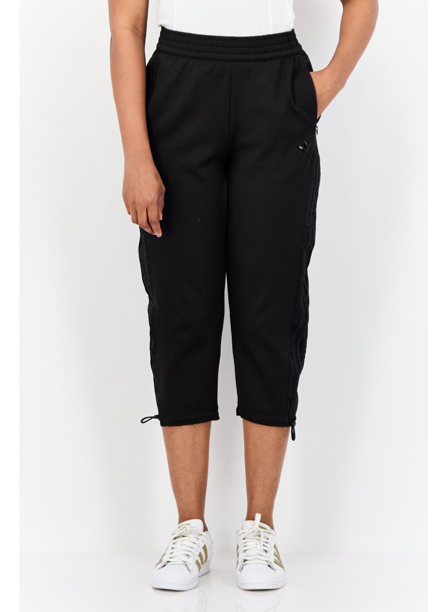 Women Sportswear Fit Brand Logo Outdoor Sweatpants, Black