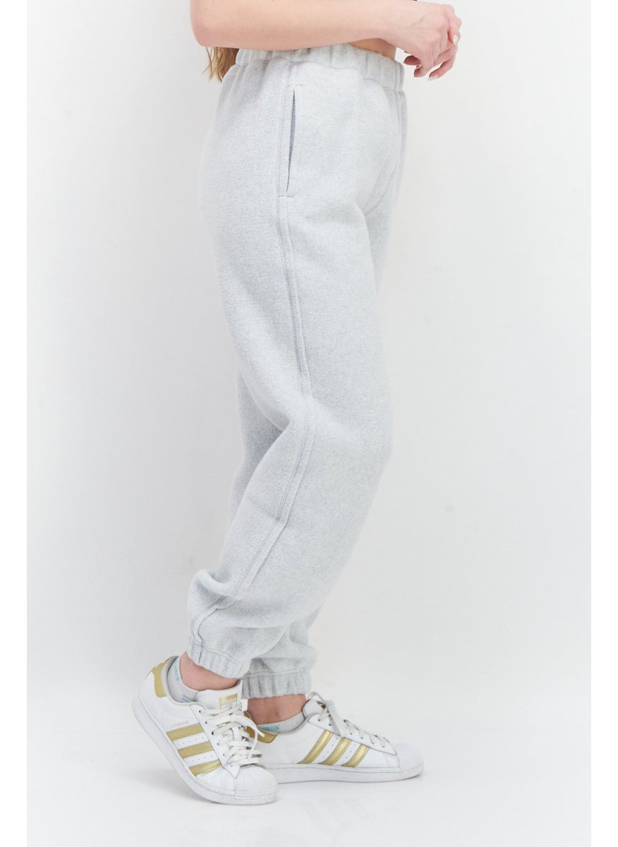 Women Sportswear Fit Running Sweatpants, Light Grey