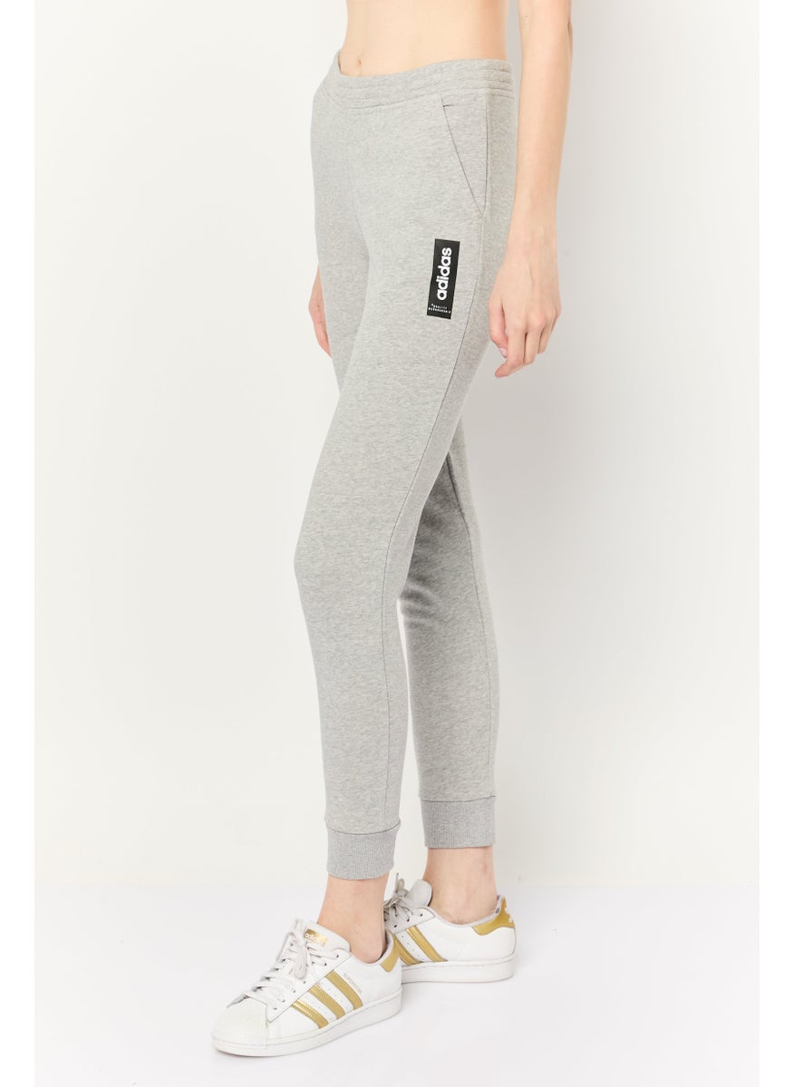 Women Sportswear Fit Brand Logo Training Sweatpants, Heather Grey