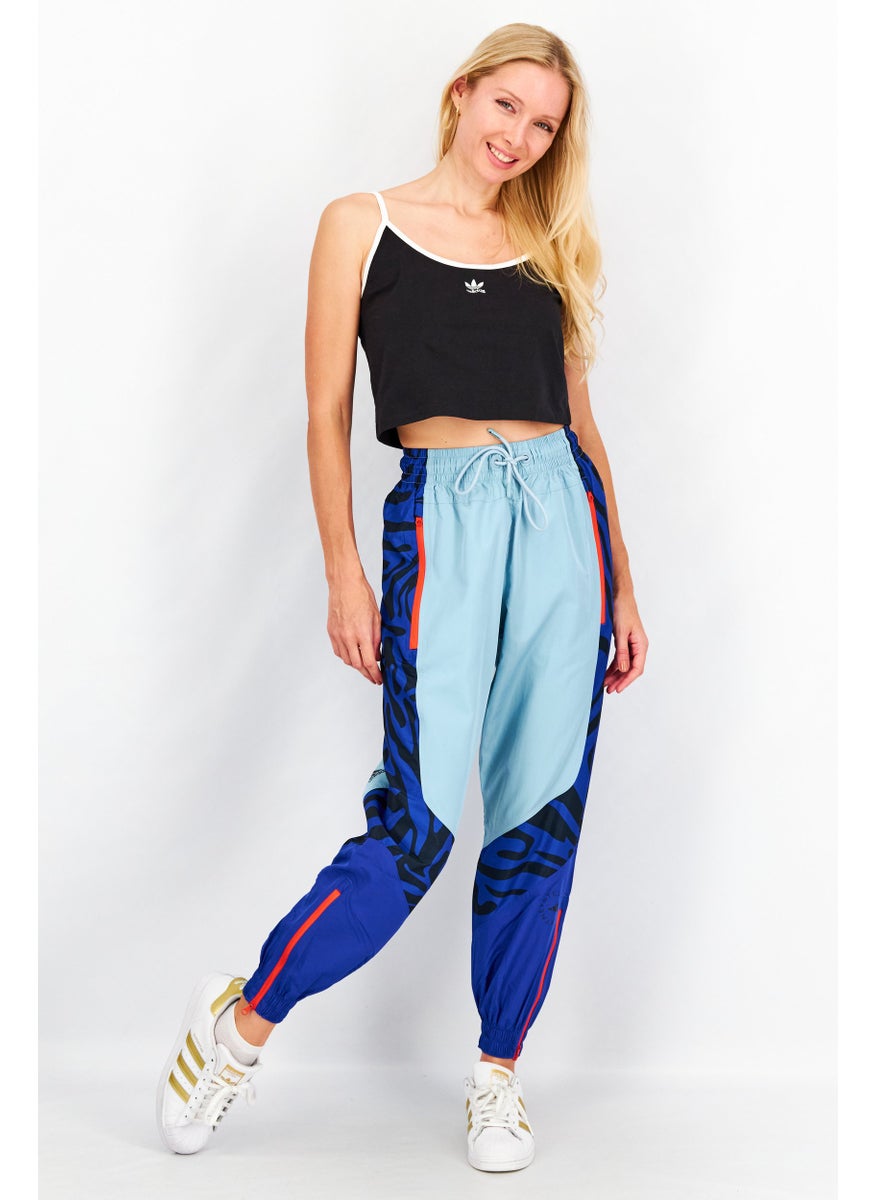 Women Sportswear Fit Training Track Pants, Blue Combo