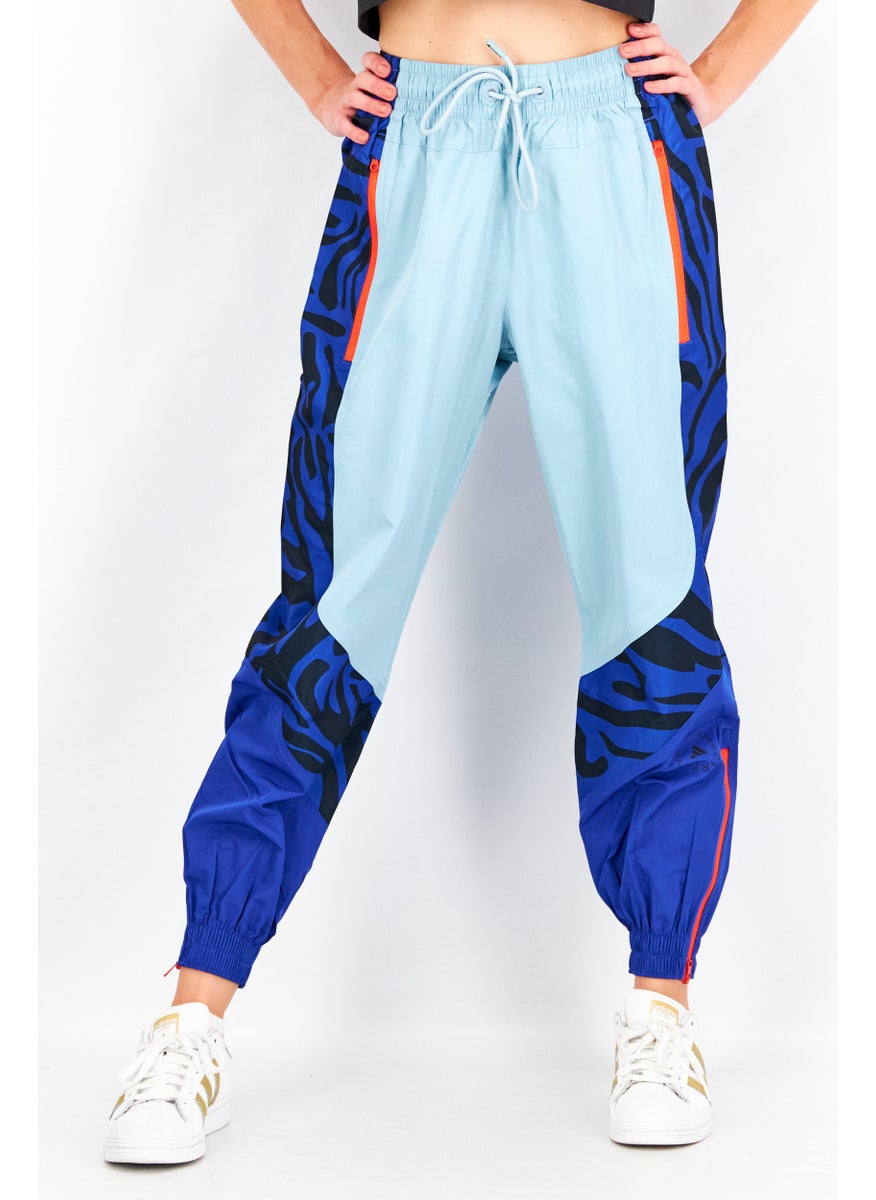 Women Sportswear Fit Training Track Pants, Blue Combo