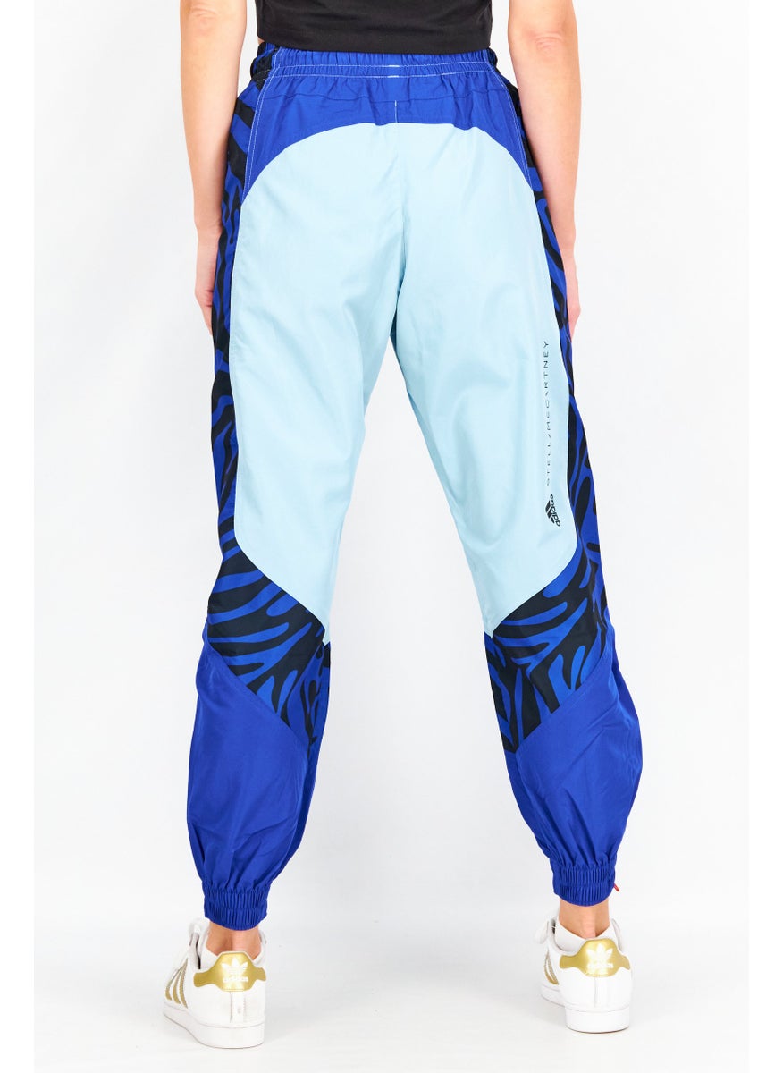 Women Sportswear Fit Training Track Pants, Blue Combo